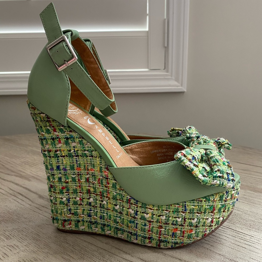 Jeffrey Campbell textured platform wedge